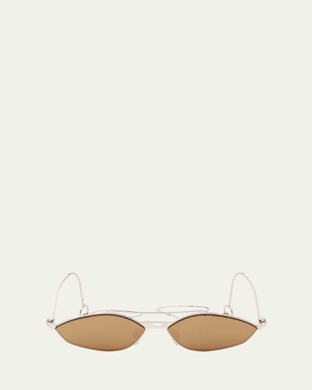 Rimless Metal Aviator Sunglasses